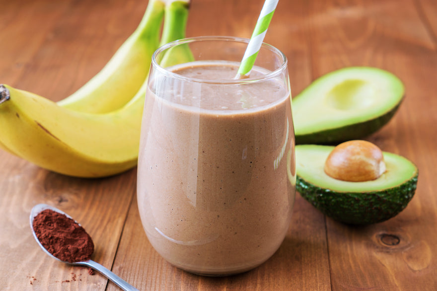 Chocolate Milkshake with Banana, Cacao and Avocado