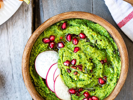 Goat Milk Mango Spinach Puree and Spinach Hummus For Toddlers