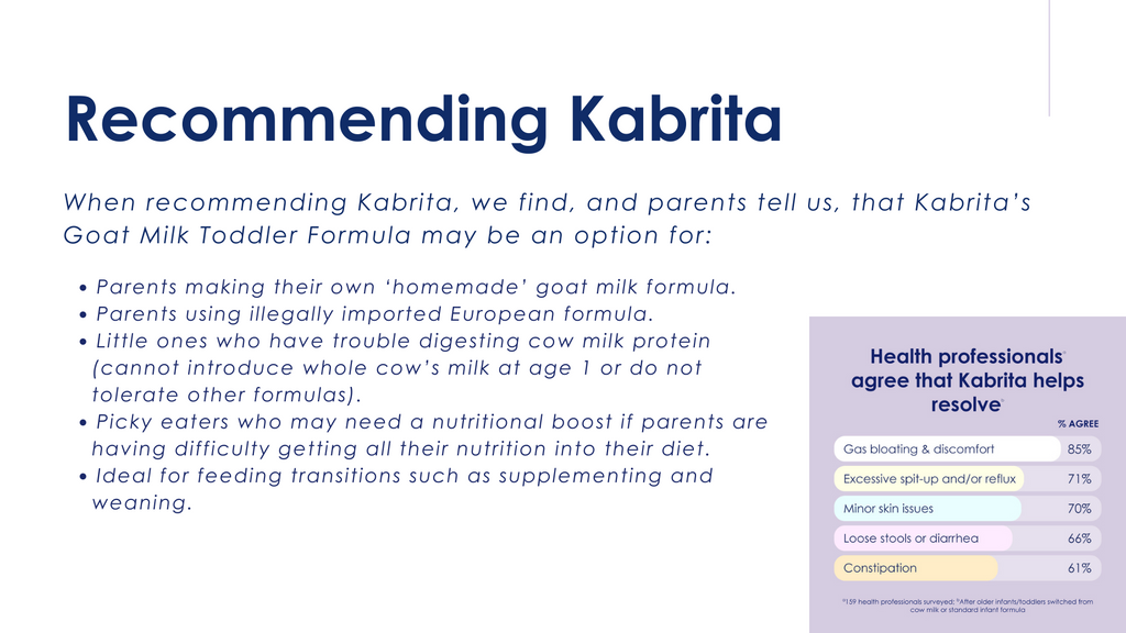 Recommending Kabrita